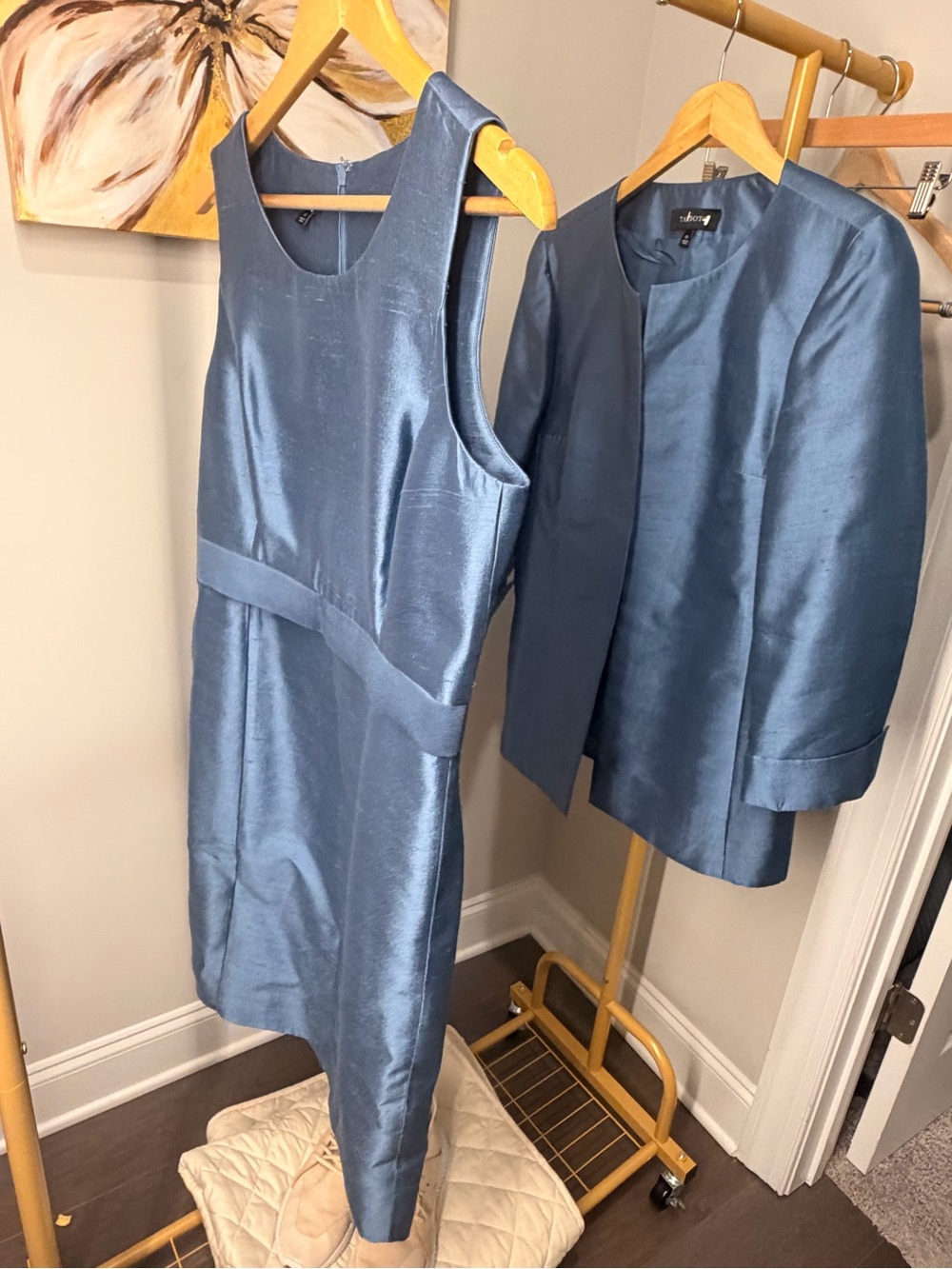 Talbots Silk/Wool set in blue